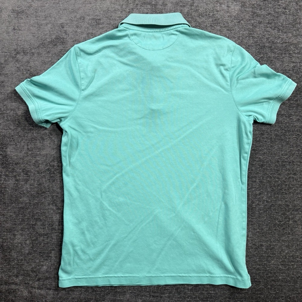 Banana Republic Luxury Touch Mens Small Polo Shirt Performance Blue Short Sleeve - Picture 2 of 10